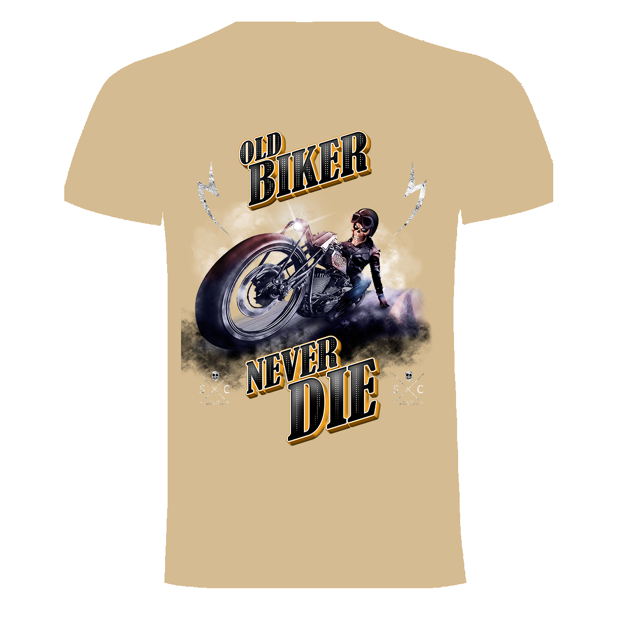 CAMISETA OLD BIKER NEVER DIE