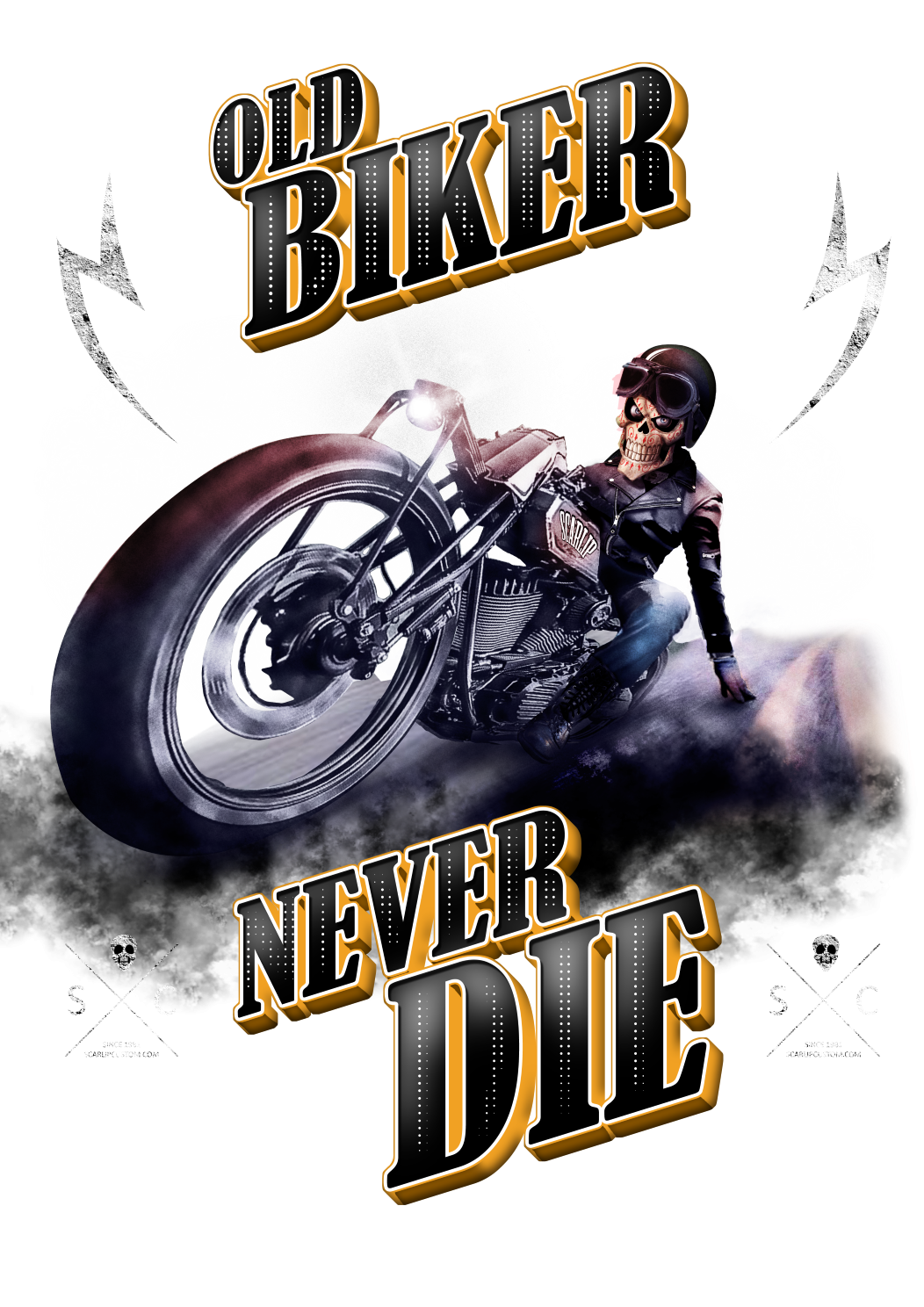 CAMISETA OLD BIKER NEVER DIE
