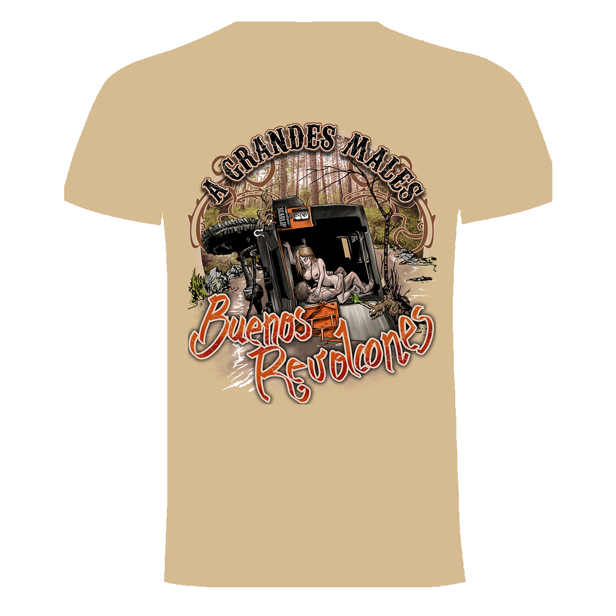 CAMISETA A GRANDES MALES BUENOS REVOLCONES (JEEP)