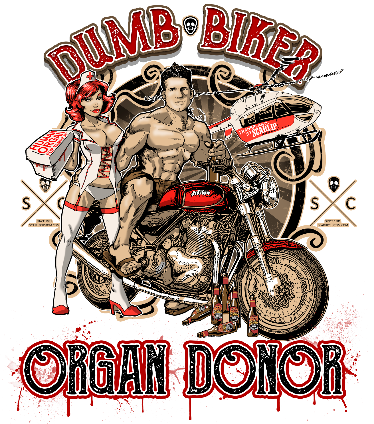 CAMISETA DUMB BIKER, ORGAN DONOR