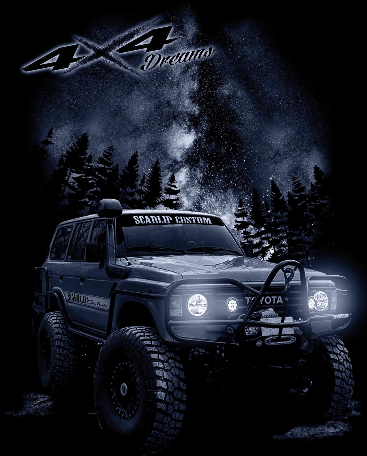 CAMISETA DREAMS 4X4 TOYOTA LAND CRUISER FJ60