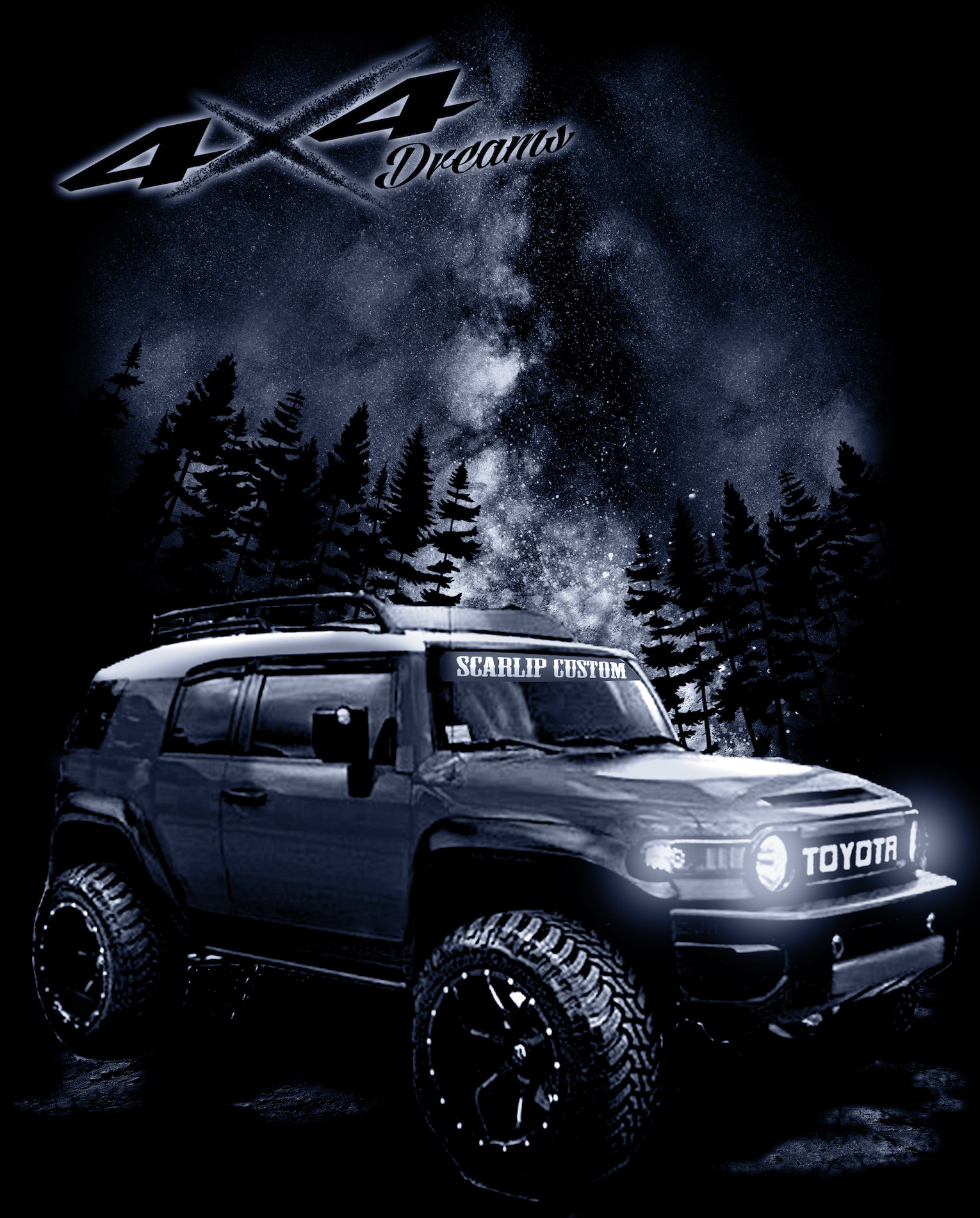 CAMISETA DREAMS 4X4 TOYOTA FJ CRUISER
