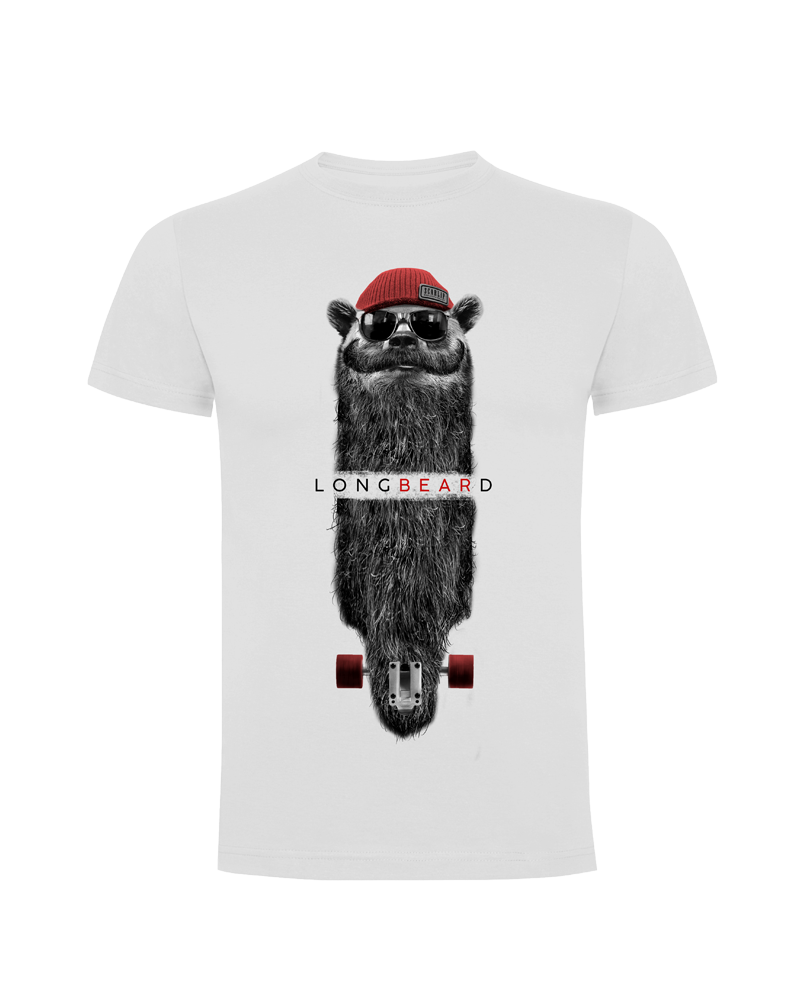 Urban LongBear Red - Camiseta de manga corta Unisex — Blanco