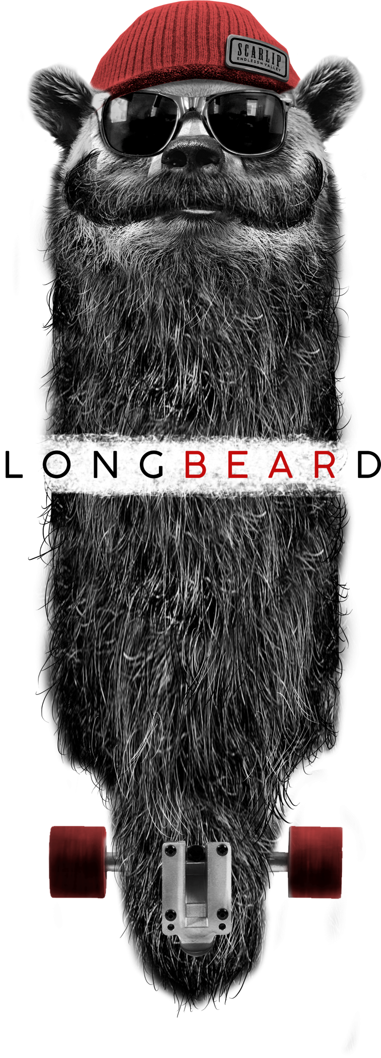 Urban LongBear Red - Camiseta de manga corta Unisex