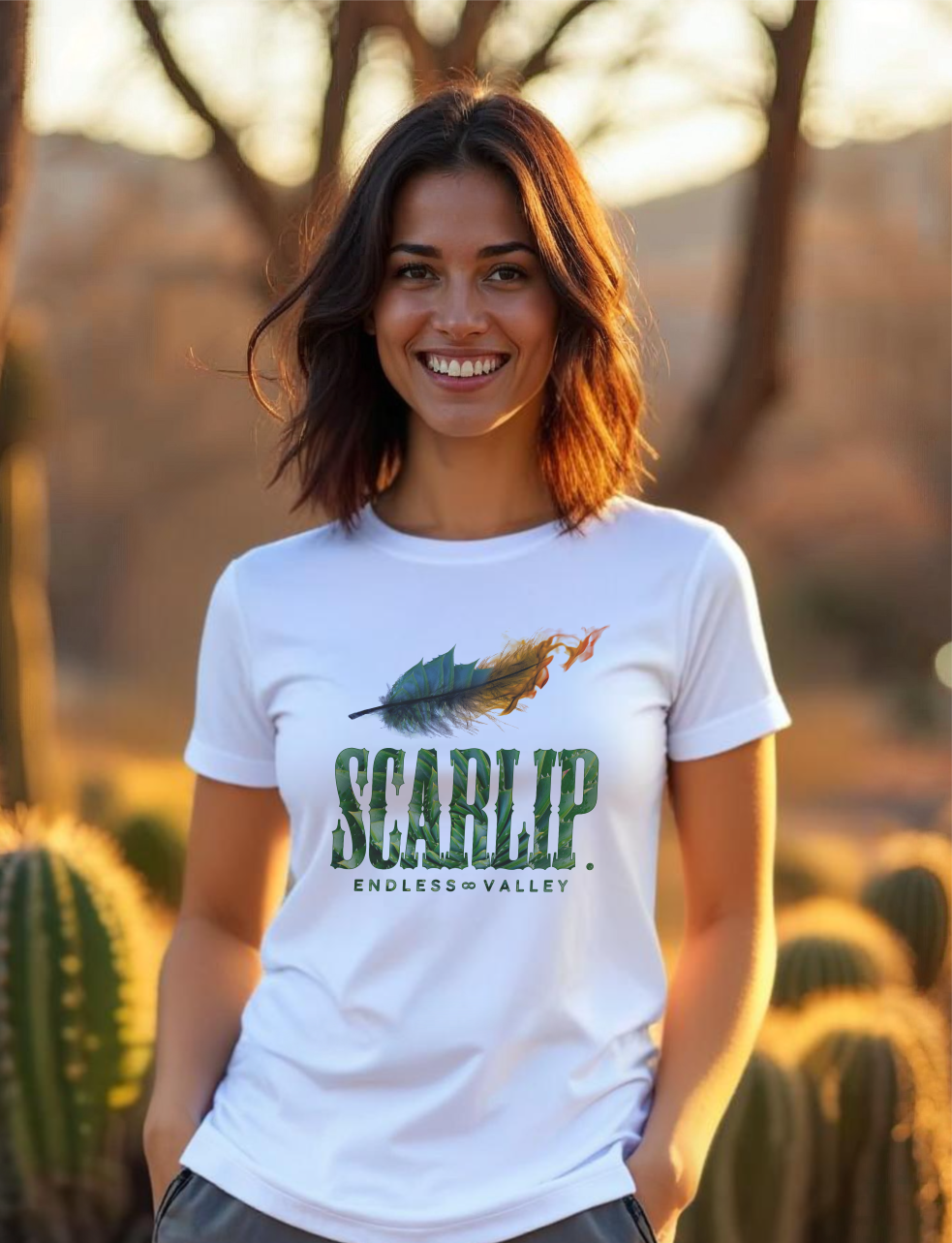 Fusion Cactus- Camiseta manga corta mujer