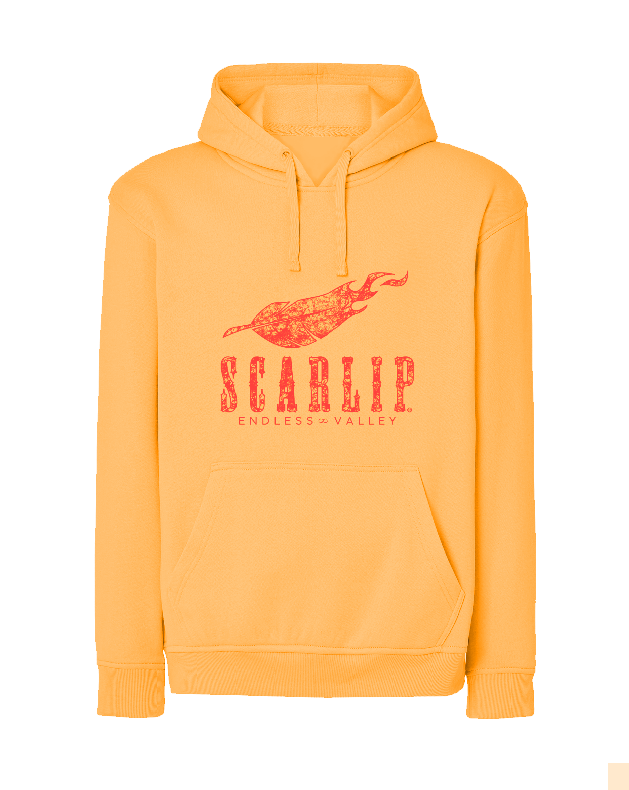 Essentials - Sudadera capucha mujer — Naranja melón